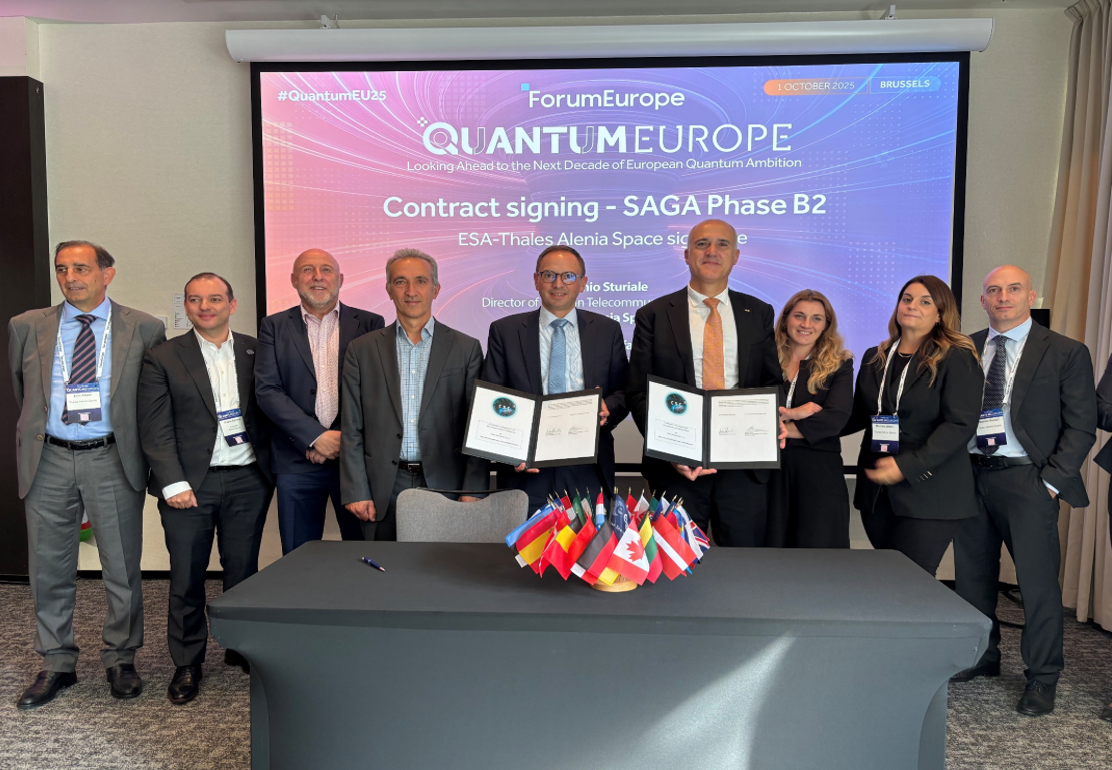 ESA signs contract on SAGA mission for sovereign quantum key distribution capability in Europe